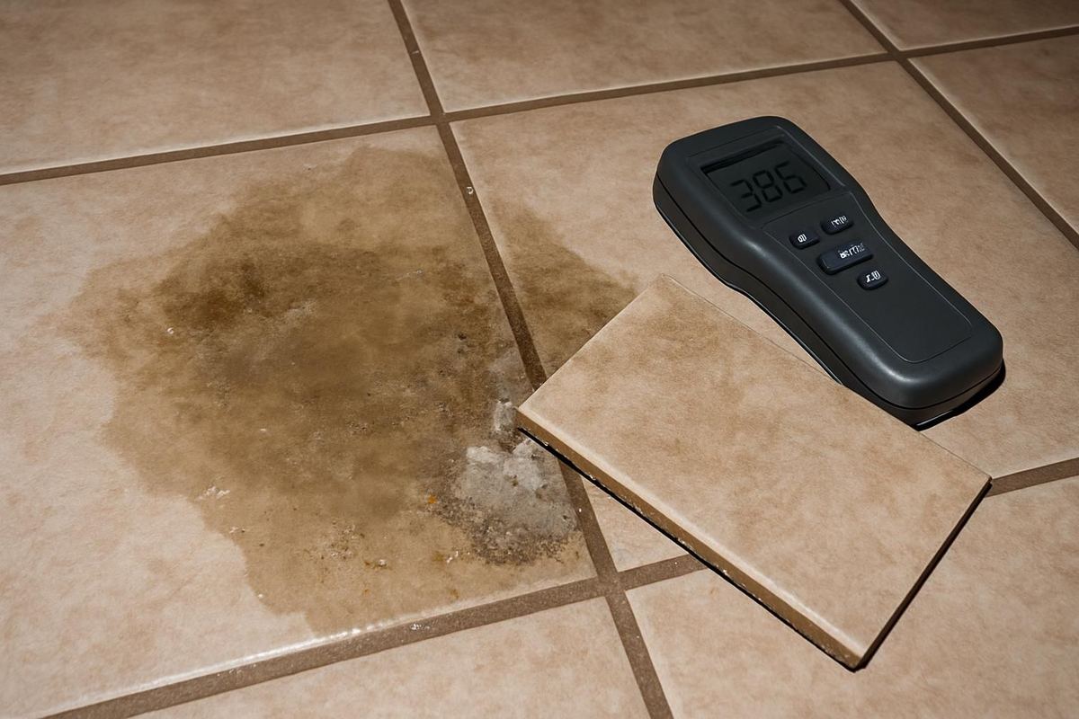Slab leak water damage in Pasadena, TX